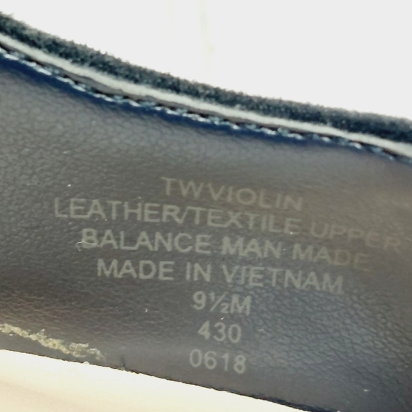 Tommy Hilfiger Violin Navy Blue Black Block Heel Pointy Toe Heels K994 - Picture 10 of 12